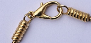 Vintage Long Gold Tone Snake Chain